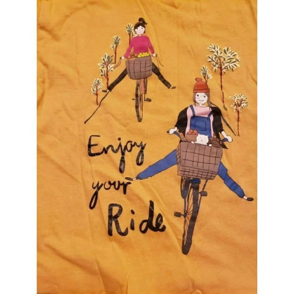Zara girl shirt size 7 Girls on Bikes Long sleeve fall